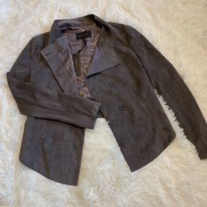 BCBG Maxazria Suede button jacket